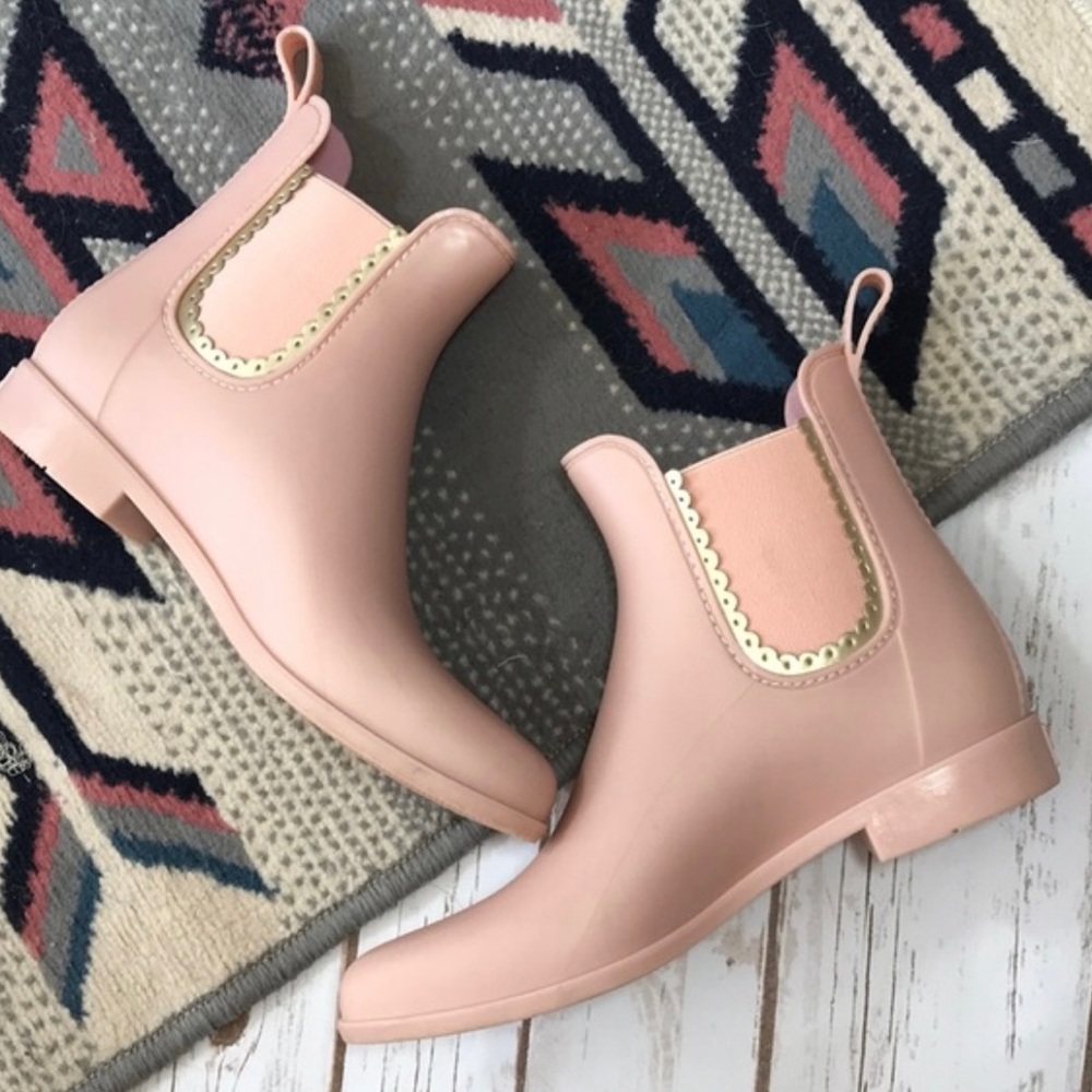 Jack Rogers Sallie Pink/Gold Rain-boots